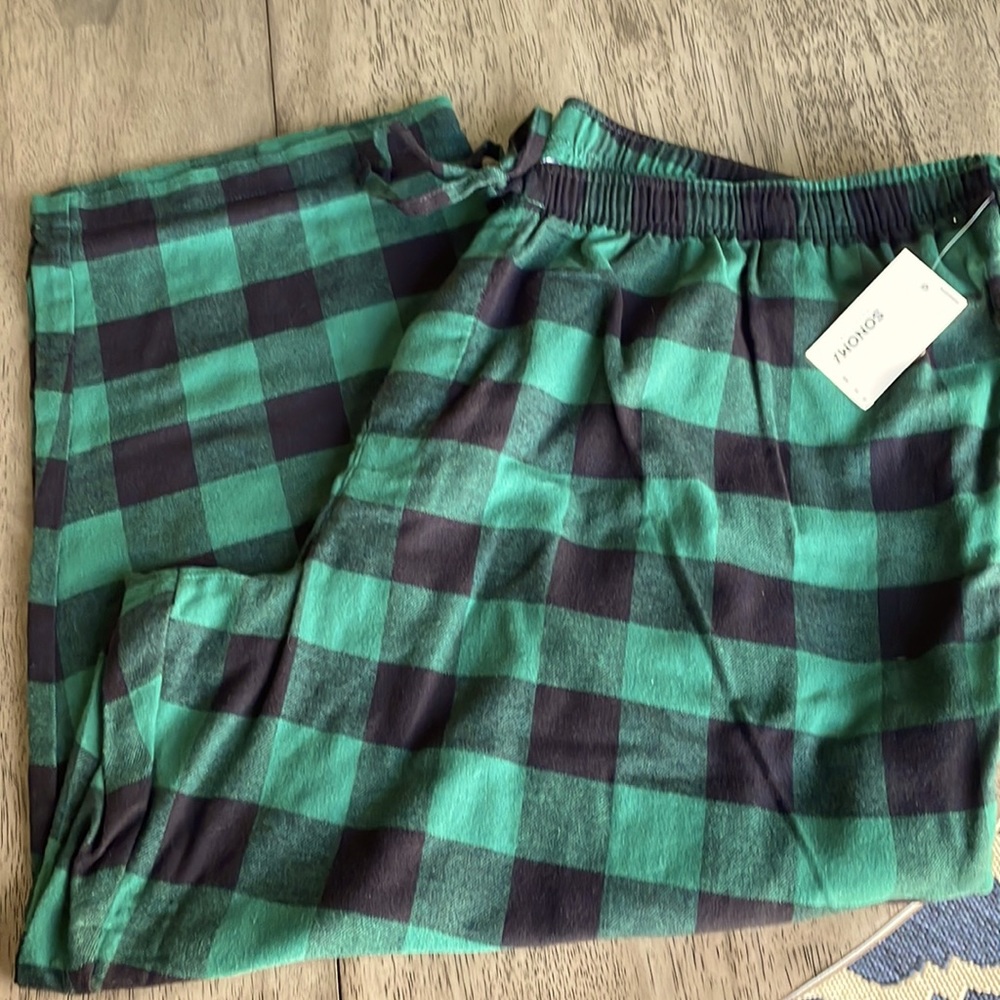 Men’s Sonoma Flannel Sleep Pants - Green Plaid